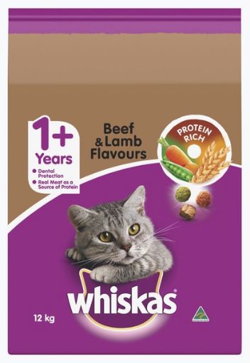 Picture of Whiskas Adult Beef & Lamb 12kg