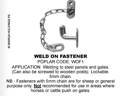 Picture of Weld on Gate Fastener